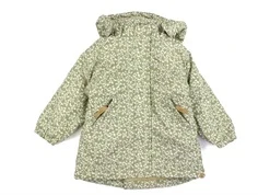 Lil Atelier oil green printet vinterjakke